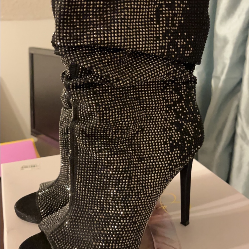 Sequin Slouch Boot - image 2